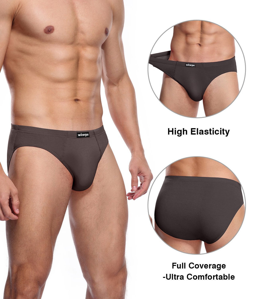 wirarpa Men's Underwear Multipack Modal Microfiber Briefs No Fly