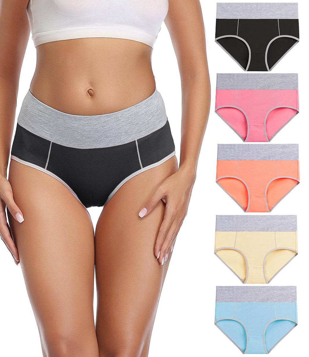 wirarpa Women's High Waisted Cotton Underwear Ladies Soft Full Briefs  Panties 4 Pack Beige X-Large : : Clothing, Shoes & Accessories