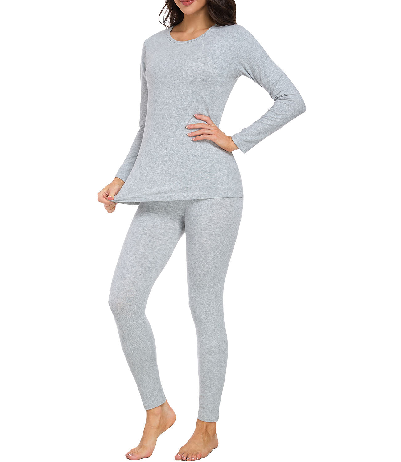 wirarpa Women's Cotton Thermal Underwear Set Long Johns Base Layer Pajama Set for Women Fall Top Bottom