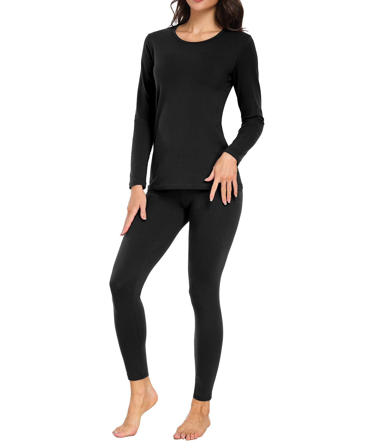 wirarpa Women's Cotton Thermal Underwear Set Long Johns Base Layer Pajama Set for Women Fall Top Bottom