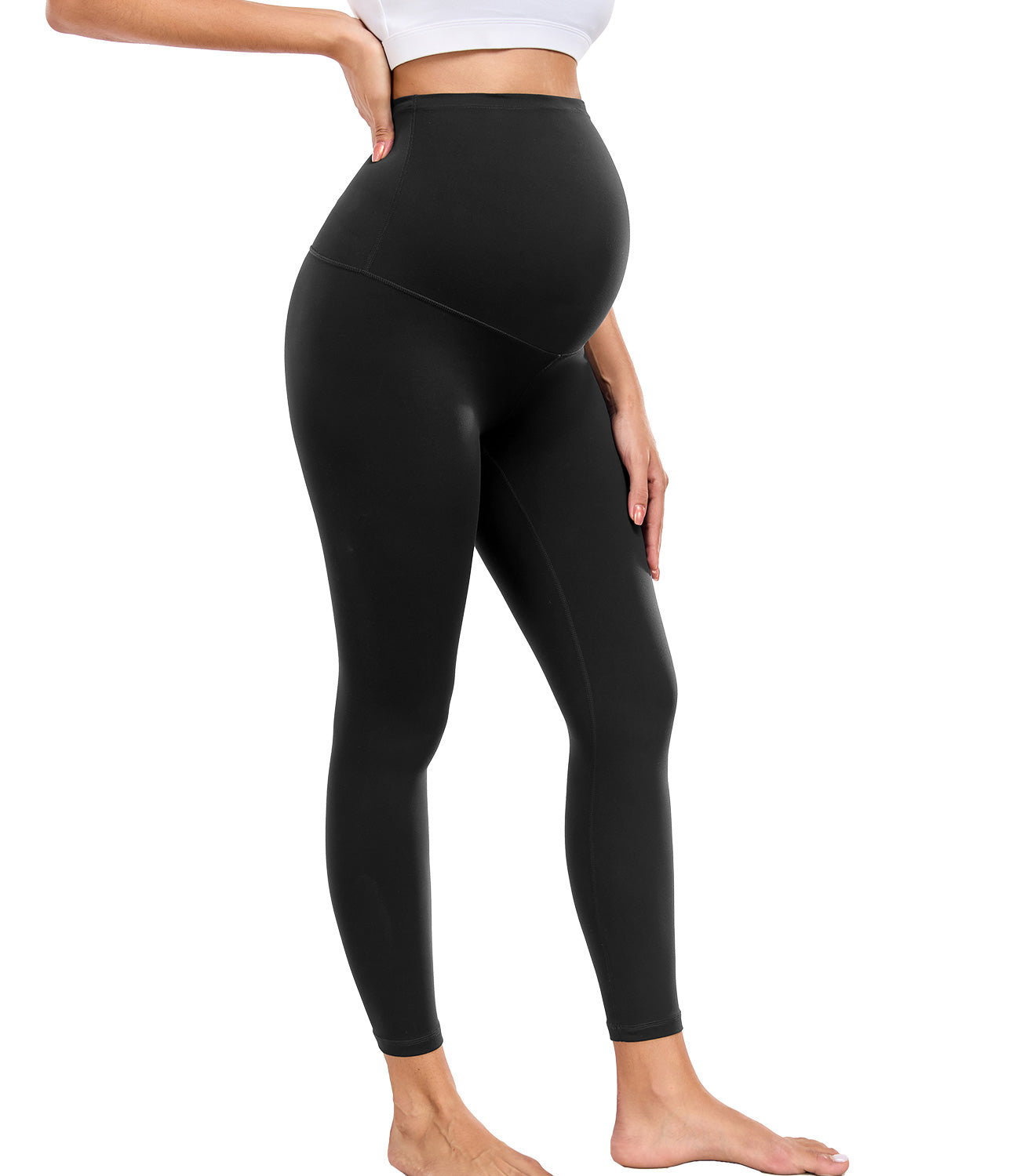 wirarpa Women's Maternity Leggings Over The Belly Pregnancy Yoga Pants Buttery Workout Activewear 25"