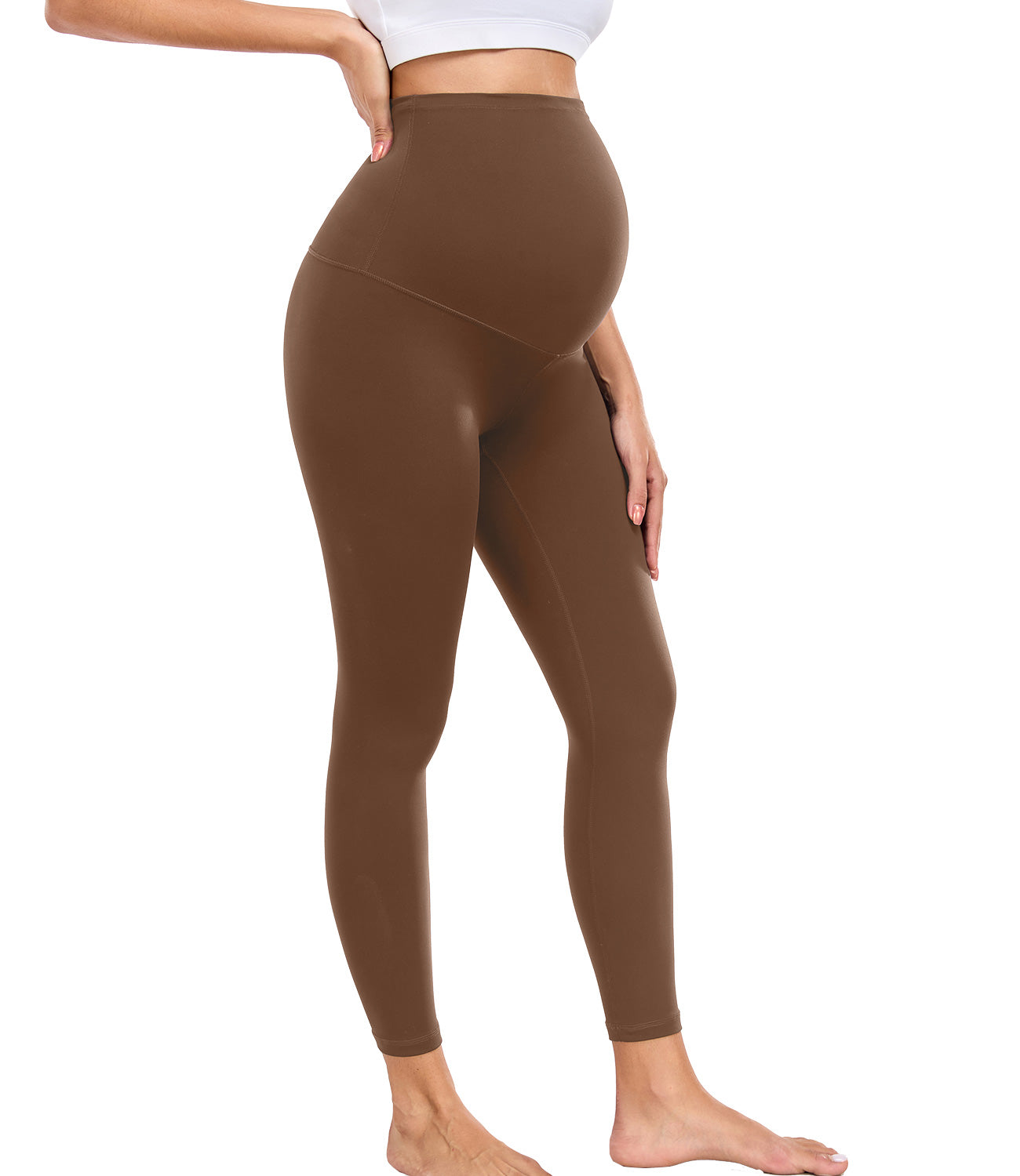 wirarpa Women's Maternity Leggings Over The Belly Pregnancy Yoga Pants Buttery Workout Activewear 25"