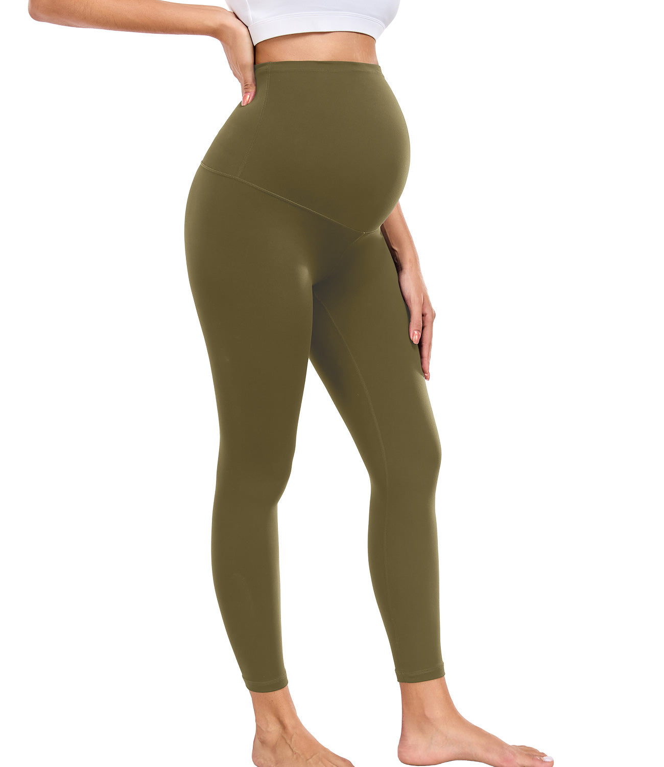 wirarpa Women's Maternity Leggings Over The Belly Pregnancy Yoga Pants Buttery Workout Activewear 25"