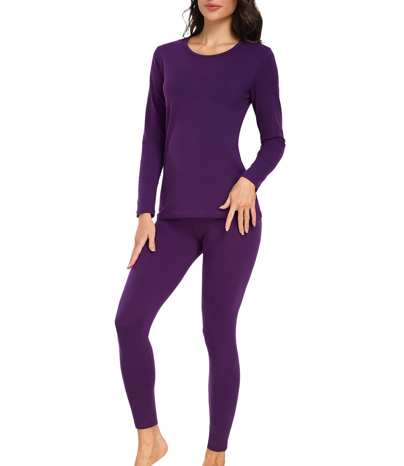 wirarpa Women's Cotton Thermal Underwear Set Long Johns Base Layer Pajama Set for Women Fall Top Bottom
