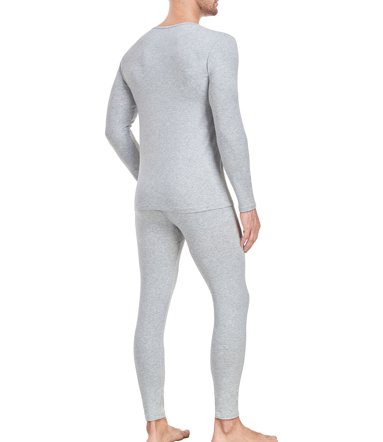 wirarpa Men's Cotton Base Layer Thermal Underwear Long Johns Long Sleeve Top and Bottom Set