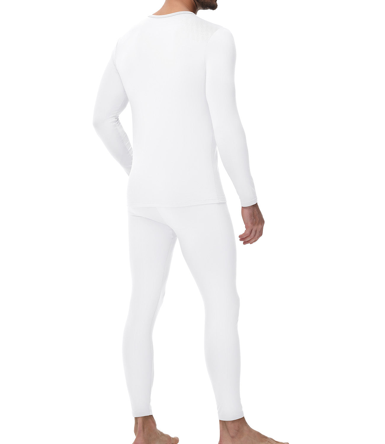 wirarpa Men's Cotton Base Layer Thermal Underwear Long Johns Long Sleeve Top and Bottom Set