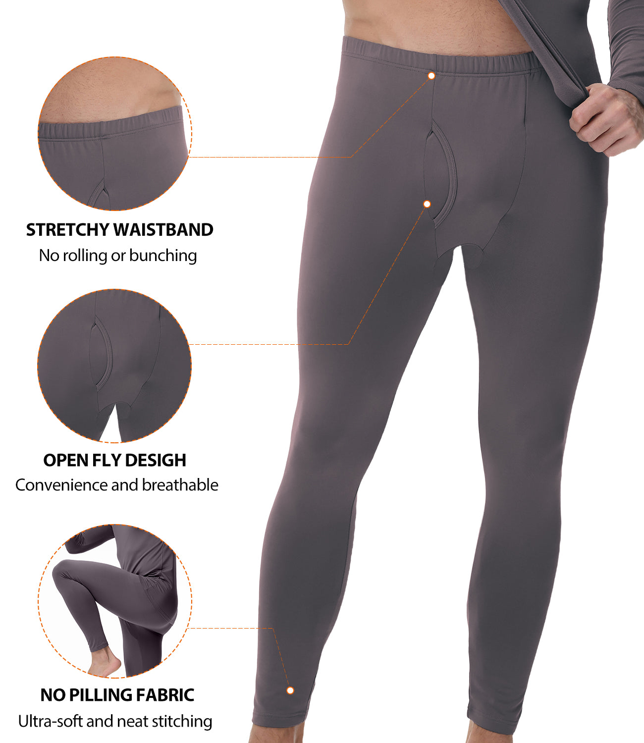 Wirarpa Men's Cotton Thermal Underwear Set