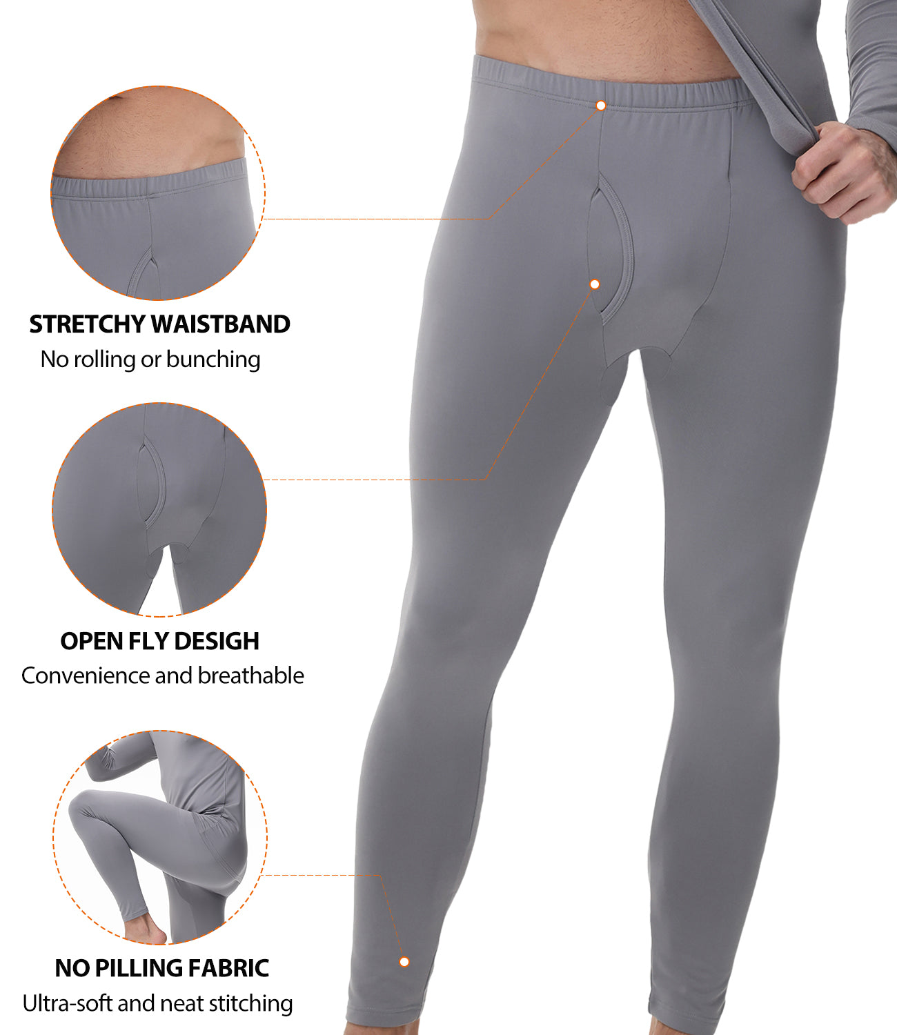 Wirarpa Men's Cotton Thermal Underwear Set