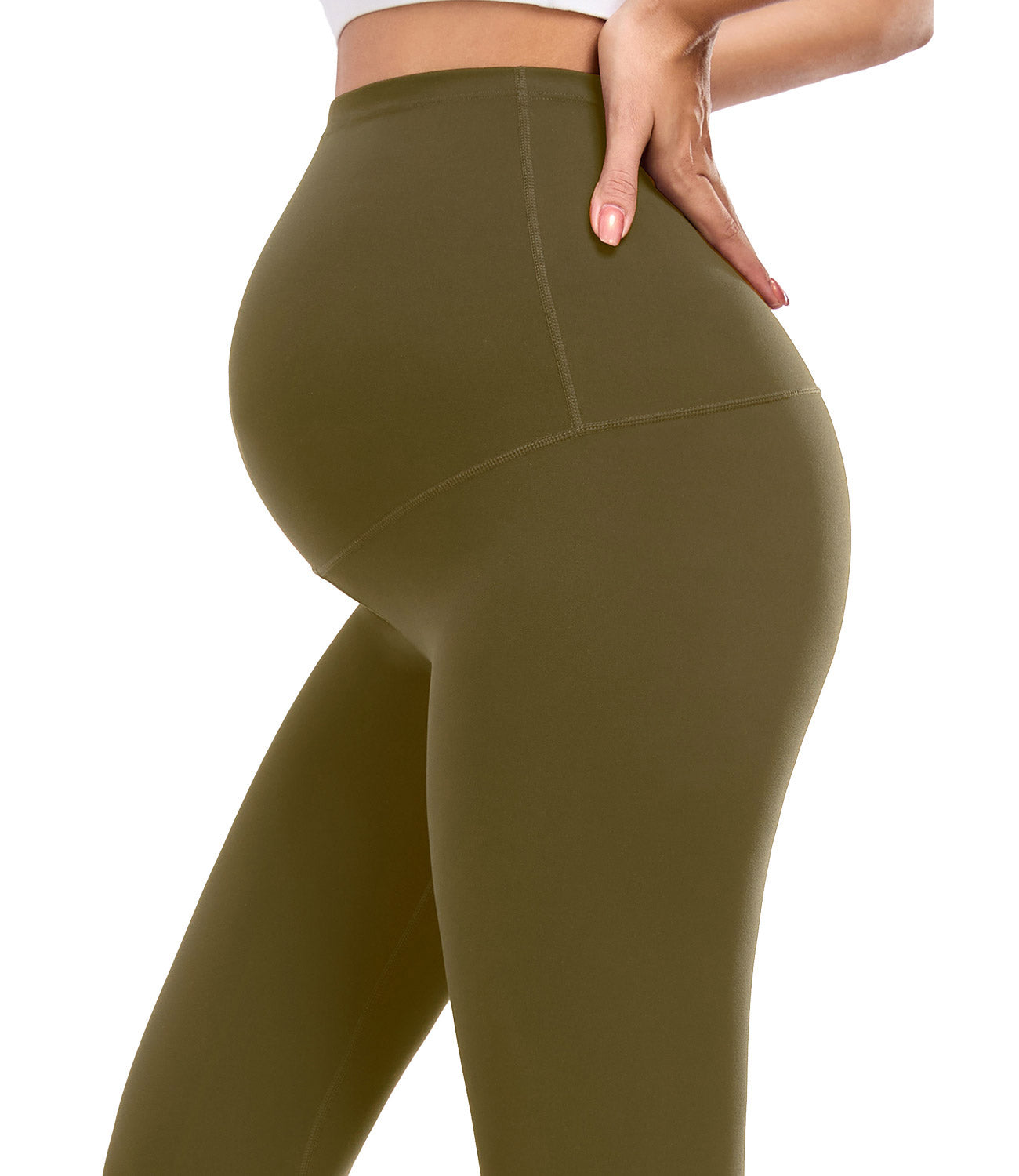 wirarpa Women's Maternity Leggings Over The Belly Pregnancy Yoga Pants Buttery Workout Activewear 25"