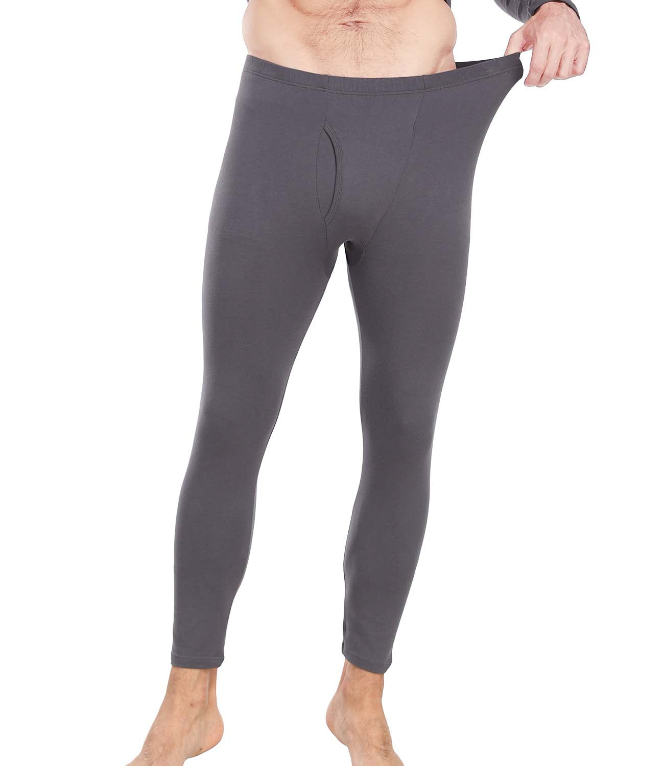 wirarpa Men's Cotton Base Layer Thermal Underwear Long Johns Long Sleeve Top and Bottom Set