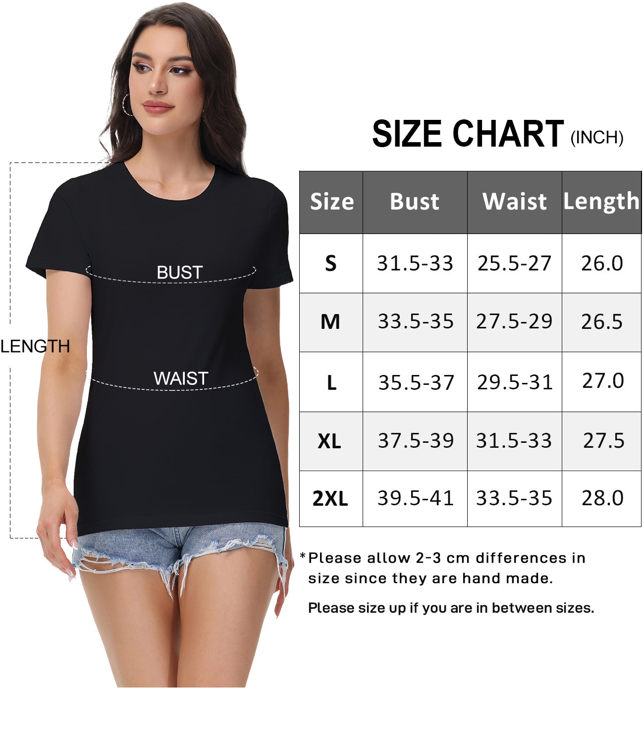 wirarpa Women's T-Shirts Cotton Crew Neck Short-Sleeve Casual Tees Tops Undershirt 2 Pack