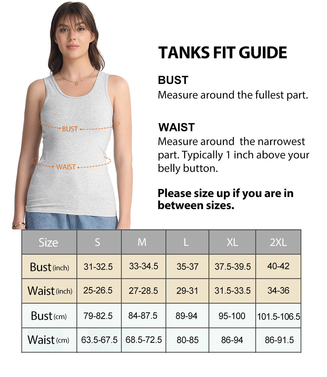 wirarpa Women's Tank Tops Cotton Undershirts Tanks Top Slim-Fit Camis Base Layer 2-Pack