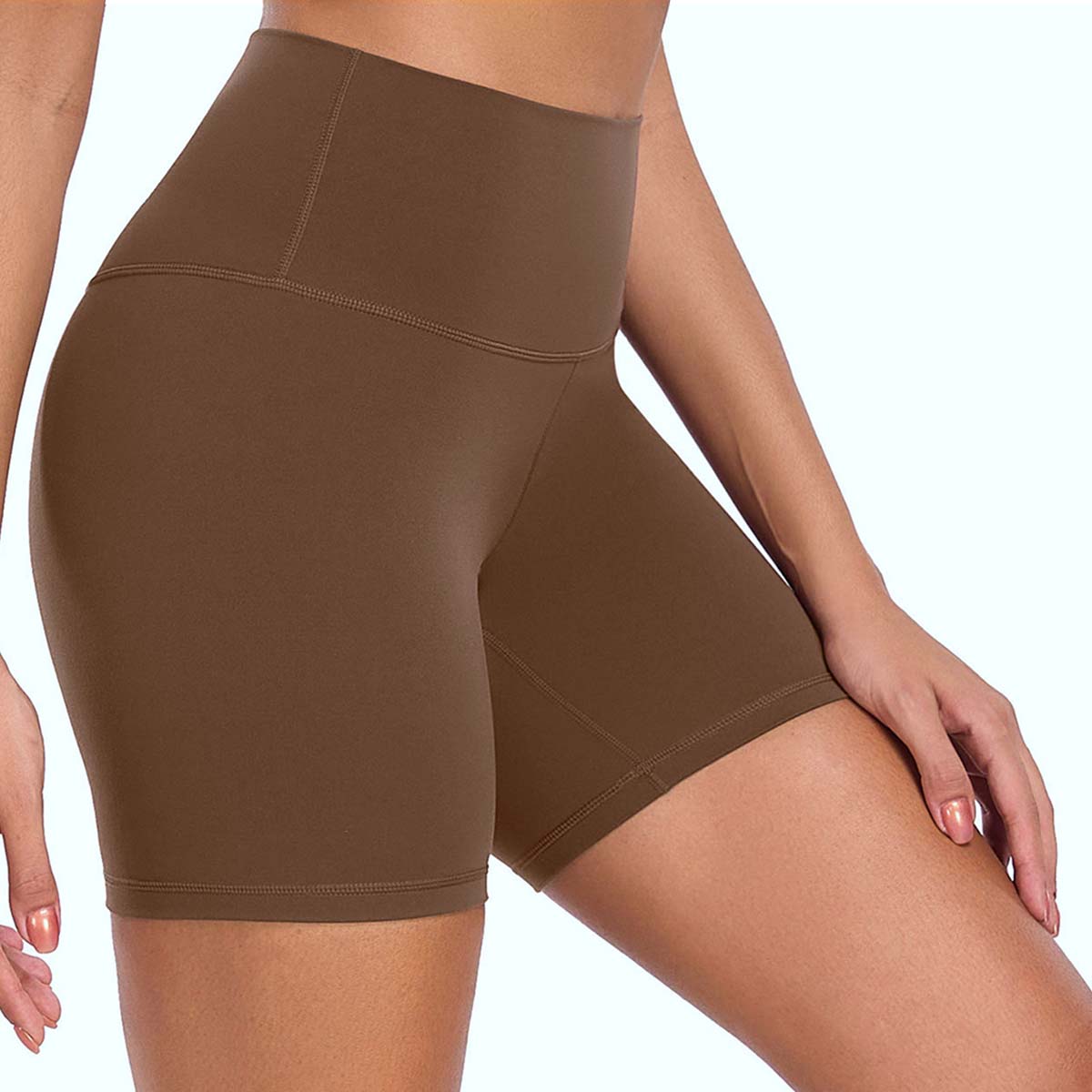 wirarpa Women's Biker Shorts High Waisted Soft Workout Running Yoga Spandex Shorts 6 Inches