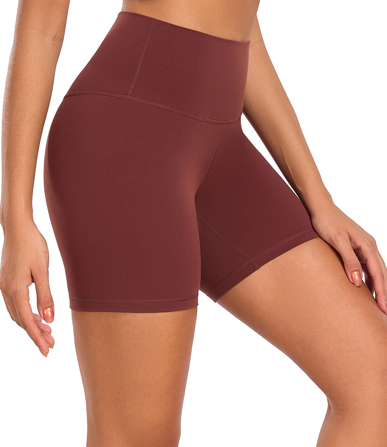 wirarpa Women's Biker Shorts High Waisted Soft Workout Running Yoga Spandex Shorts 6 Inches