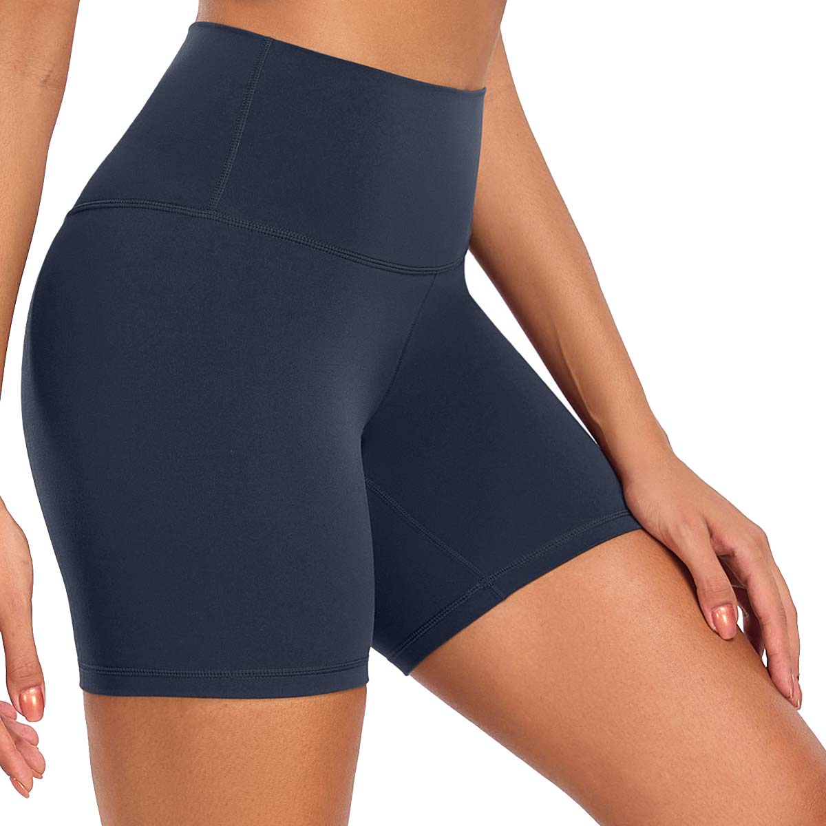 wirarpa Women's Biker Shorts High Waisted Soft Workout Running Yoga Spandex Shorts 6 Inches