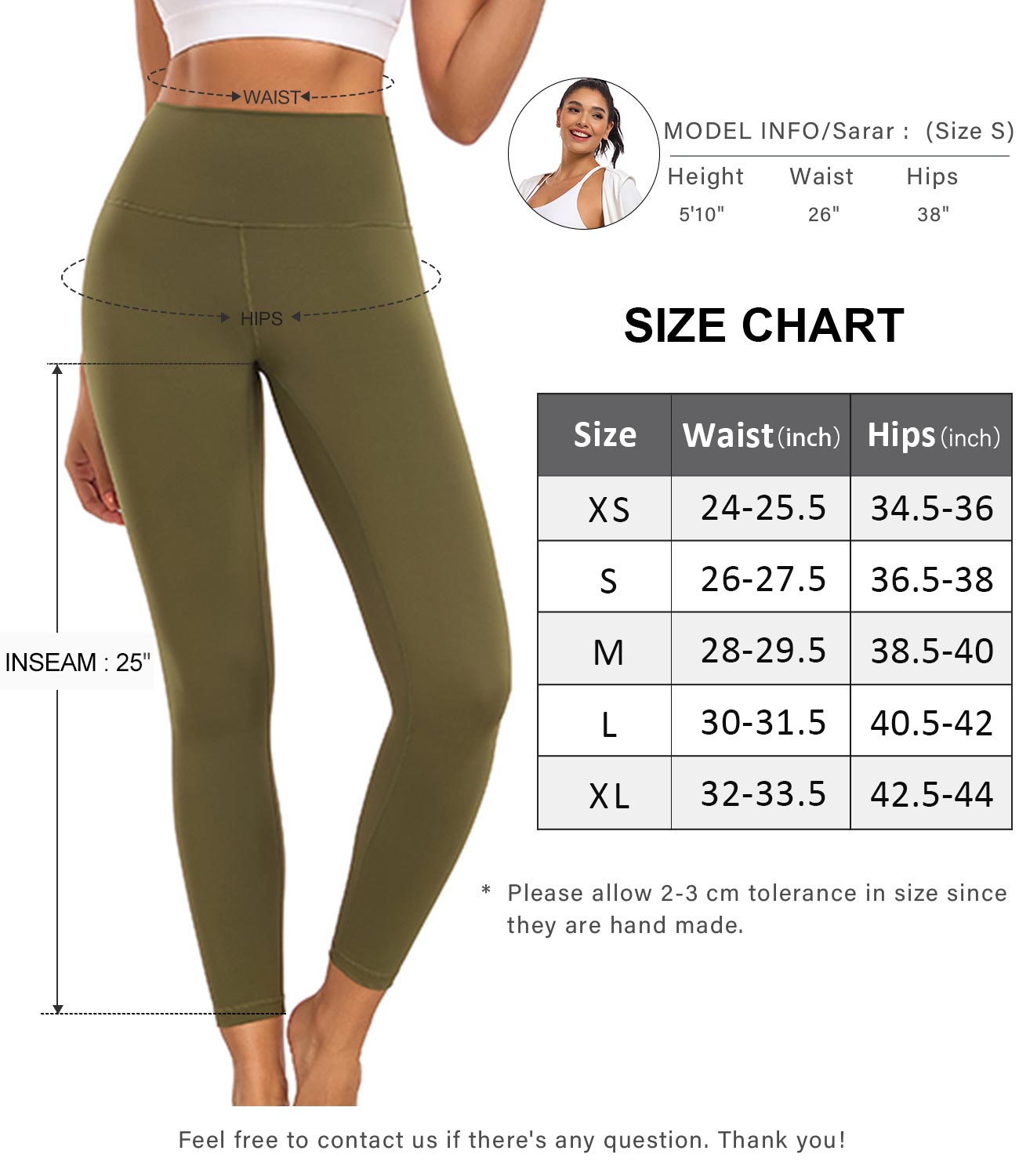 wirarpa Women's Yoga Leggings High Waisted Soft Lounge Legging 25" Running Pilates Yoga Pants for Women
