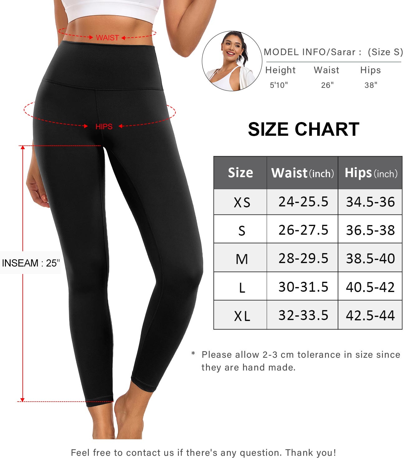 wirarpa Women's Yoga Leggings High Waisted Soft Lounge Legging 25" Running Pilates Yoga Pants for Women