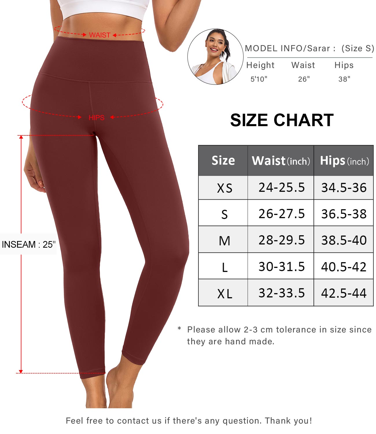 wirarpa Women's Yoga Leggings High Waisted Soft Lounge Legging 25" Running Pilates Yoga Pants for Women