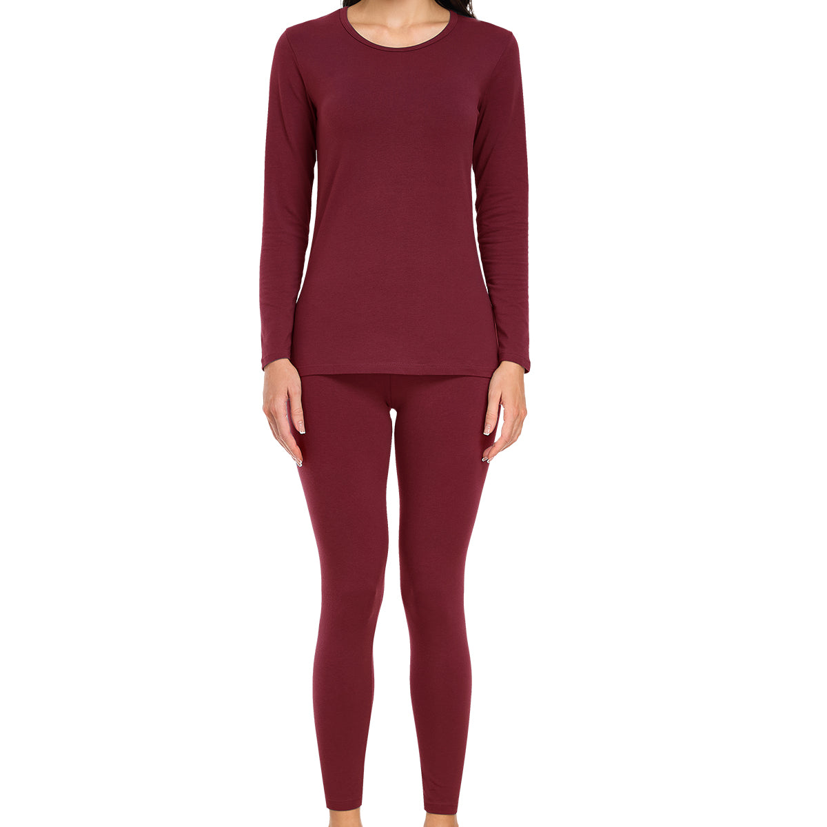 wirarpa Women's Cotton Thermal Underwear Set Long Johns Base Layer Pajama Set for Women Fall Top Bottom