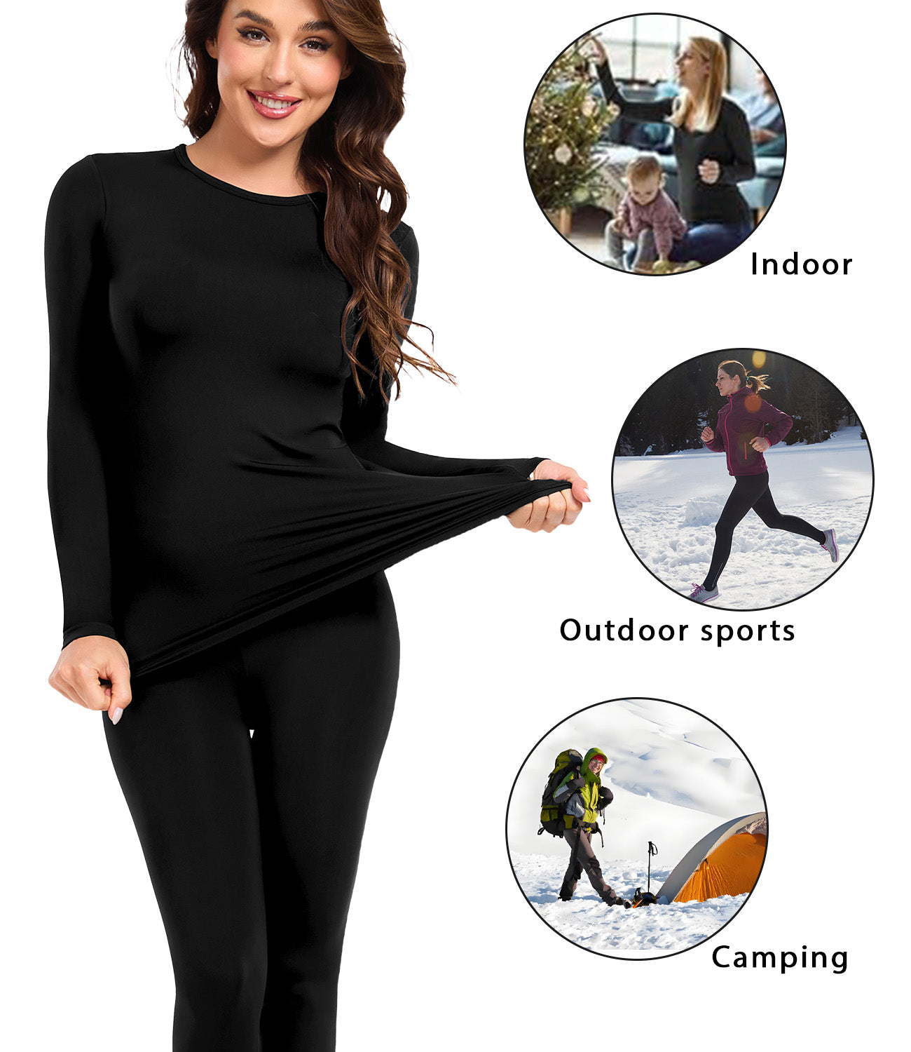 Wirarpa Women's Cotton Thermal Underwear Set