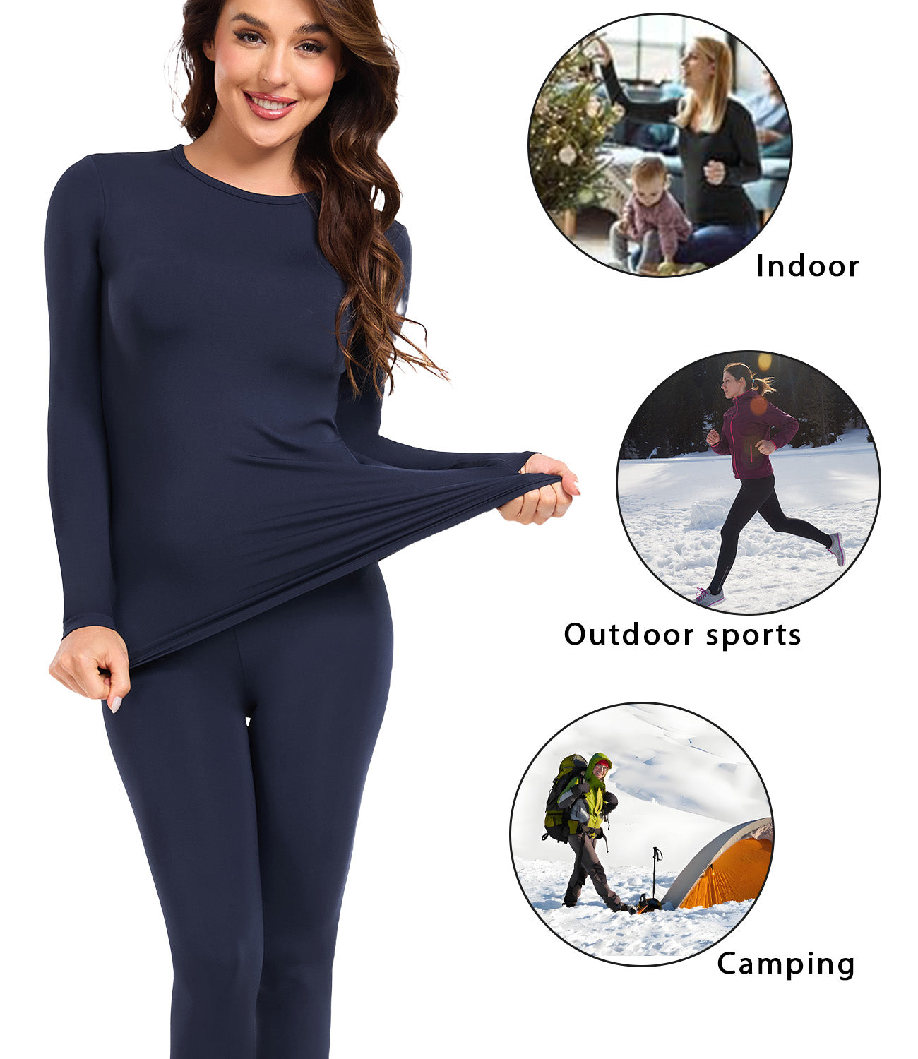 Wirarpa Women's Cotton Thermal Underwear Set