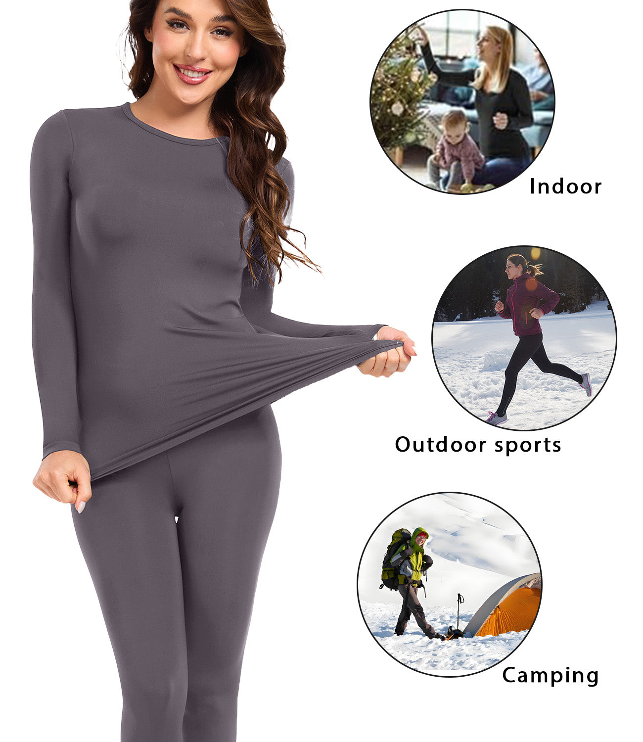 Wirarpa Women's Cotton Thermal Underwear Set