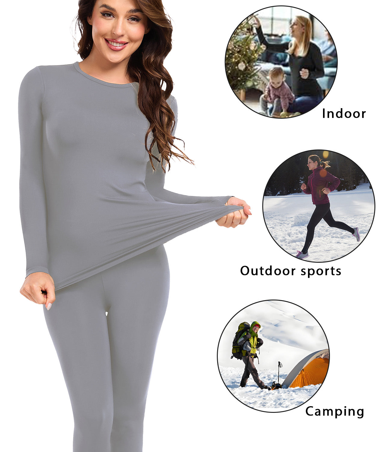 Wirarpa Women's Cotton Thermal Underwear Set