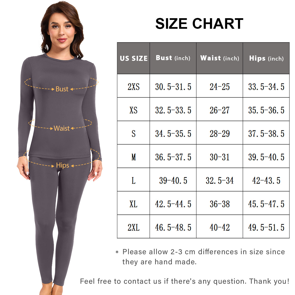 Wirarpa Women's Cotton Thermal Underwear Set