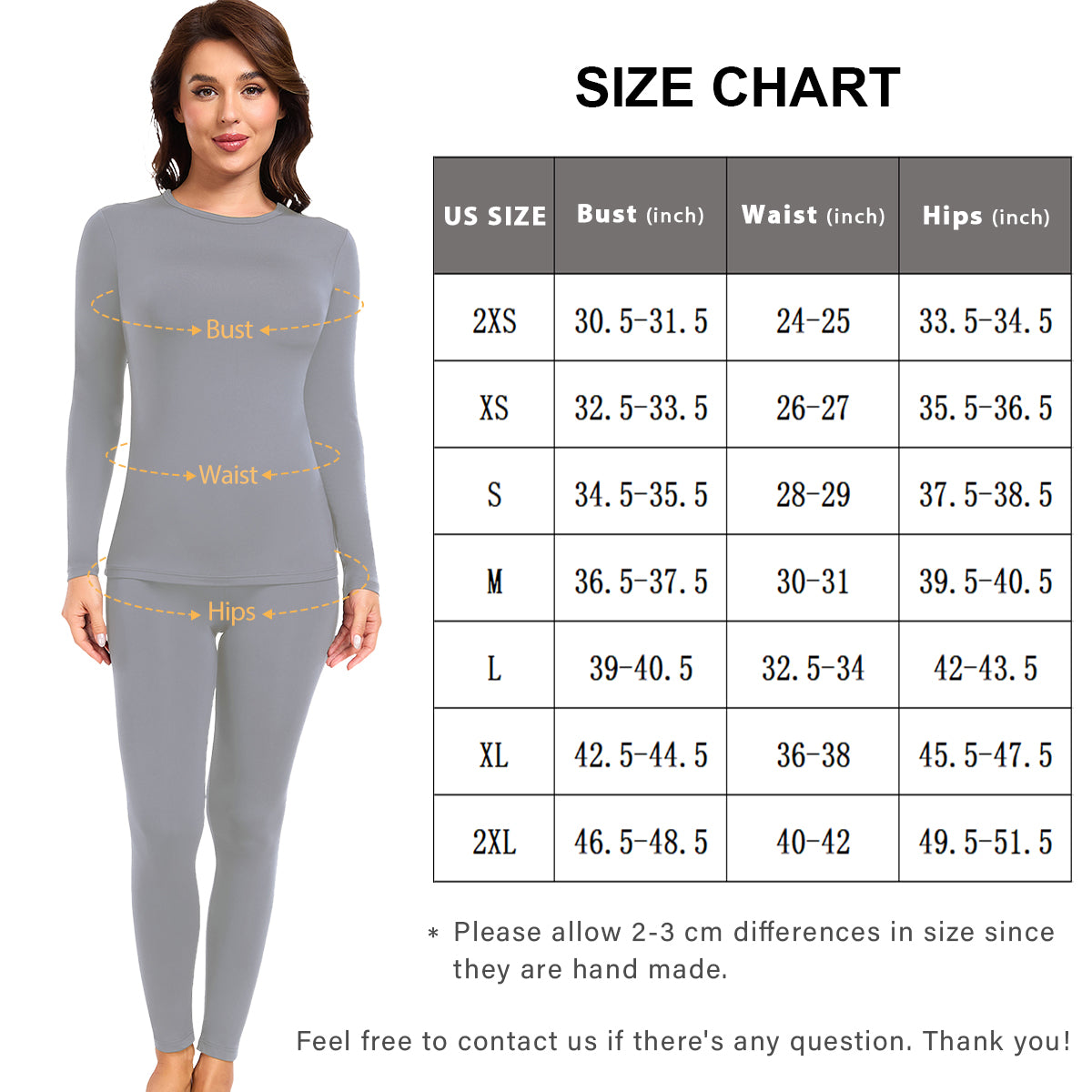 Wirarpa Women's Cotton Thermal Underwear Set