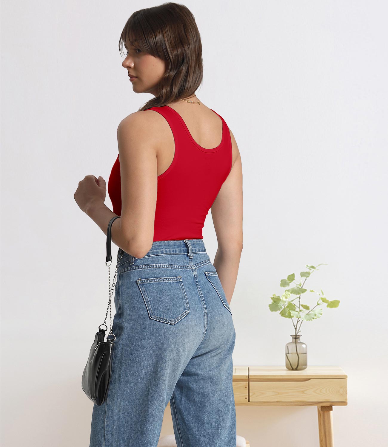 wirarpa Women's Tank Tops Cotton Undershirts Tanks Top Slim-Fit Camis Base Layer 2-Pack