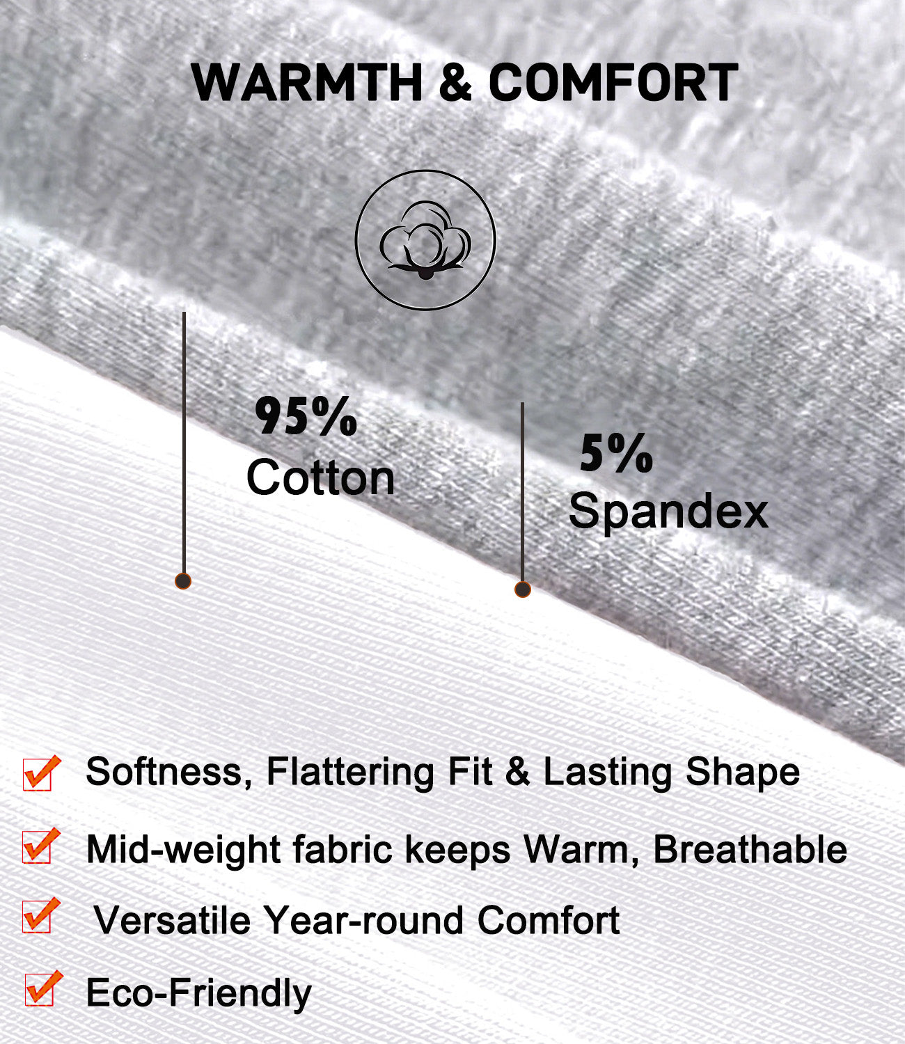 wirarpa Women's Cotton Thermal Underwear Set Long Johns Base Layer Pajama Set for Women Fall Top Bottom