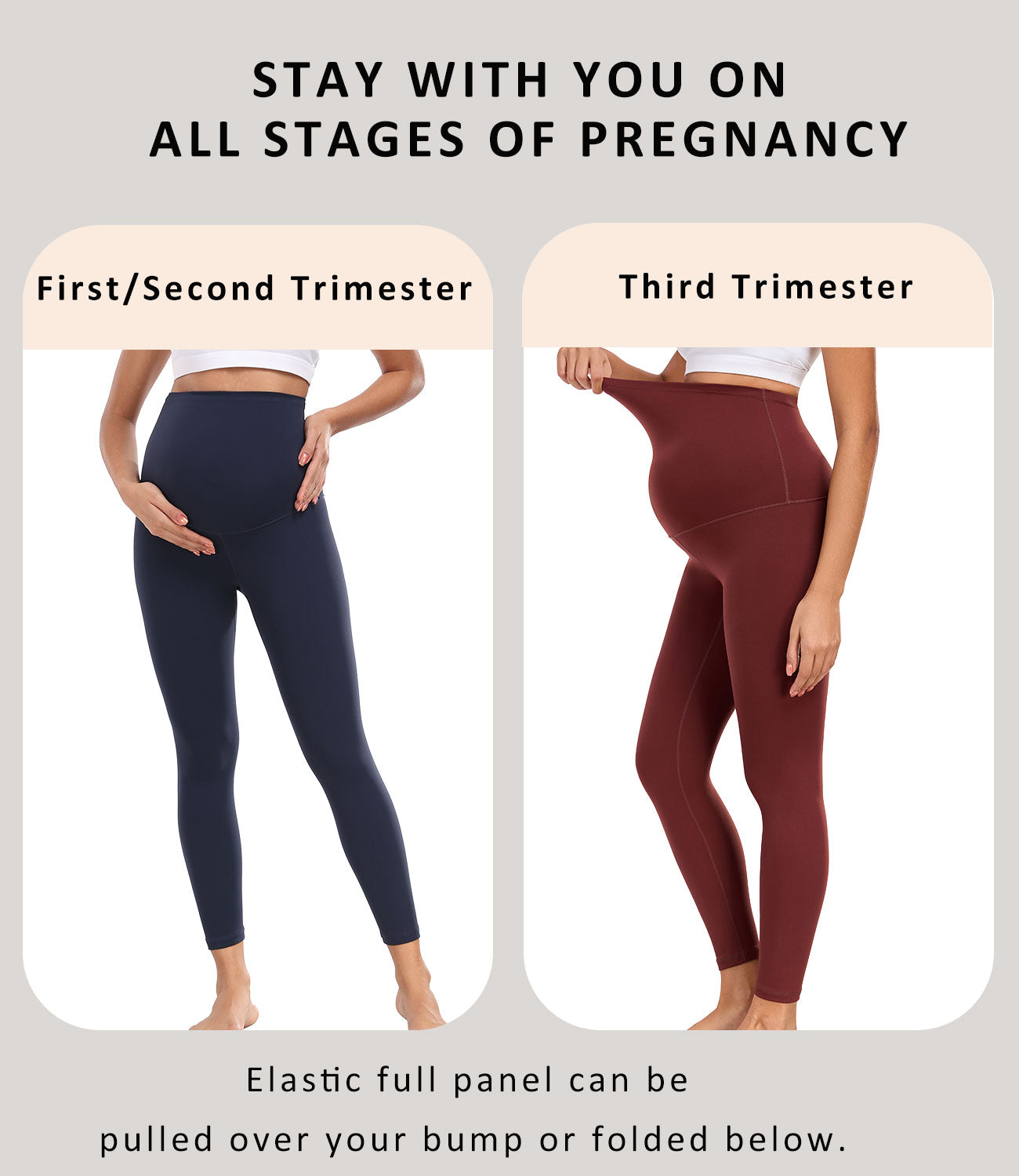 wirarpa Women's Maternity Leggings Over The Belly Pregnancy Yoga Pants Buttery Workout Activewear 25"