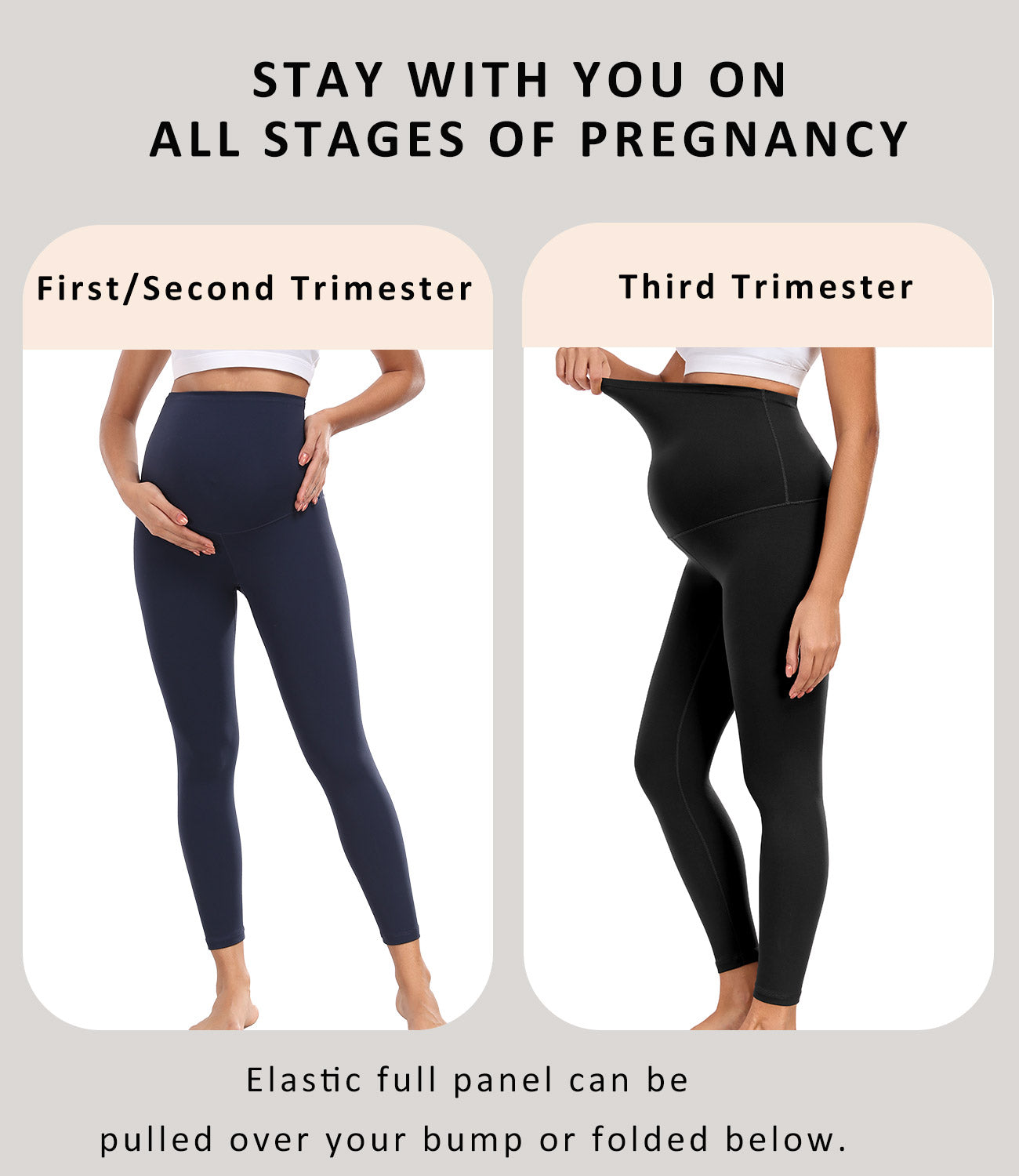 wirarpa Women's Maternity Leggings Over The Belly Pregnancy Yoga Pants Buttery Workout Activewear 25"