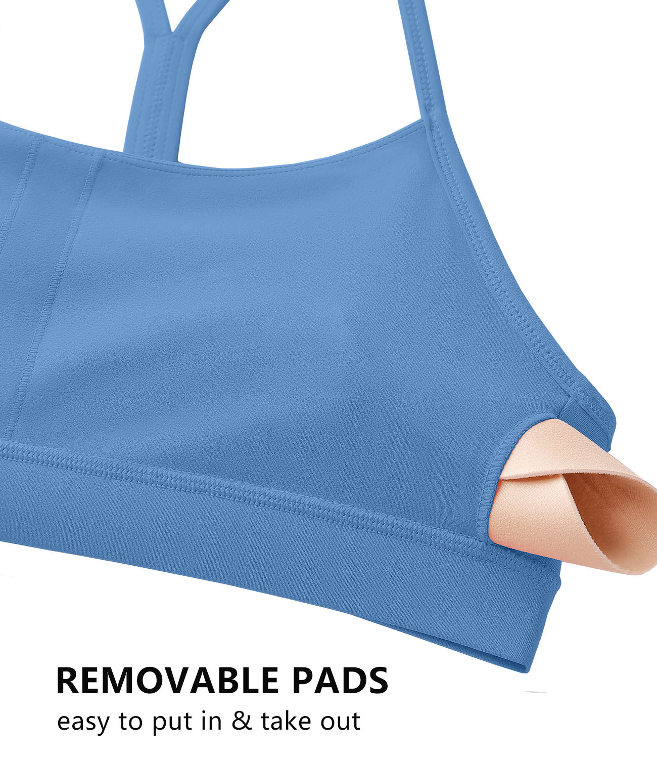wirarpa Y Back Sports Bras for Women - Light Support Racerback Yoga Bra