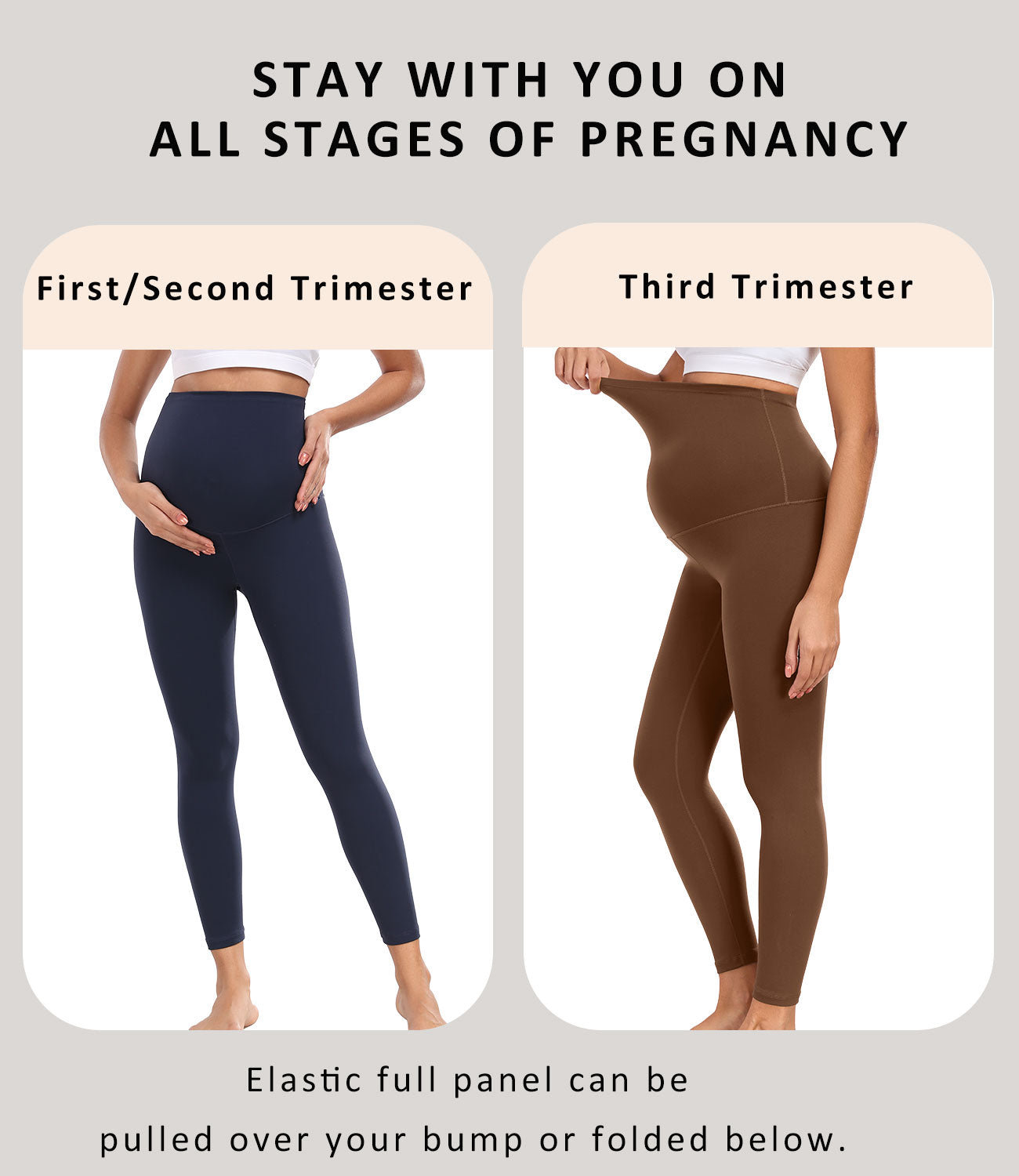 wirarpa Women's Maternity Leggings Over The Belly Pregnancy Yoga Pants Buttery Workout Activewear 25"