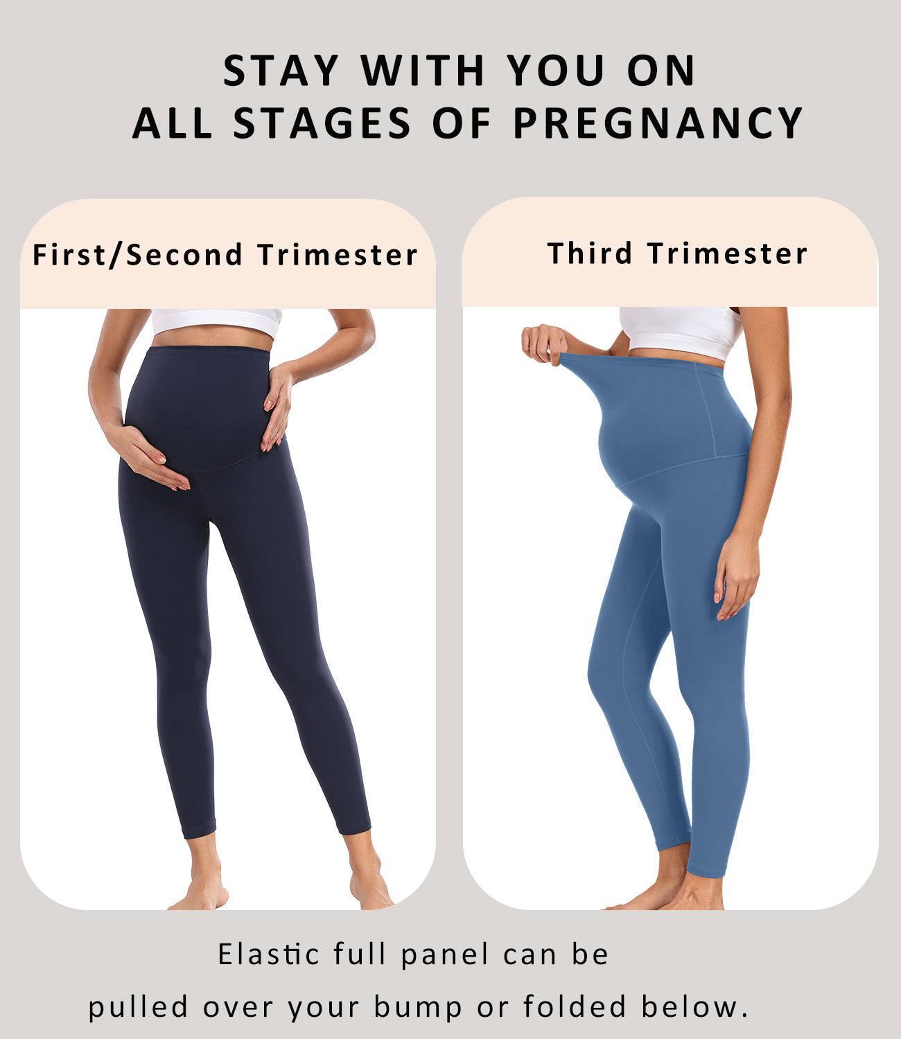 wirarpa Women's Maternity Leggings Over The Belly Pregnancy Yoga Pants Buttery Workout Activewear 25"