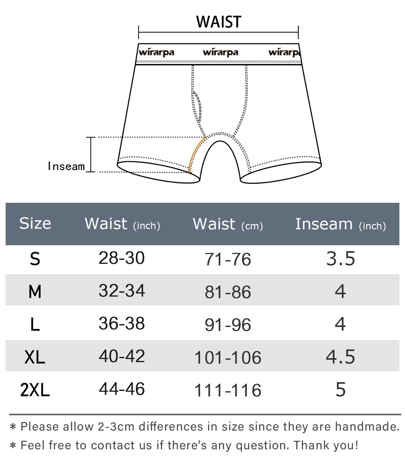 wirarpa Men's Cotton Boxer Briefs Underwear Regular Leg 4 Pack