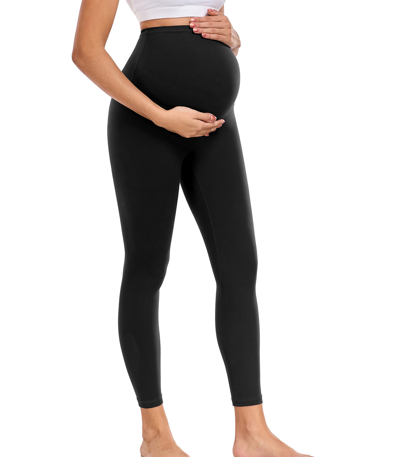 wirarpa Women's Maternity Leggings Over The Belly Pregnancy Yoga Pants Buttery Workout Activewear 25"