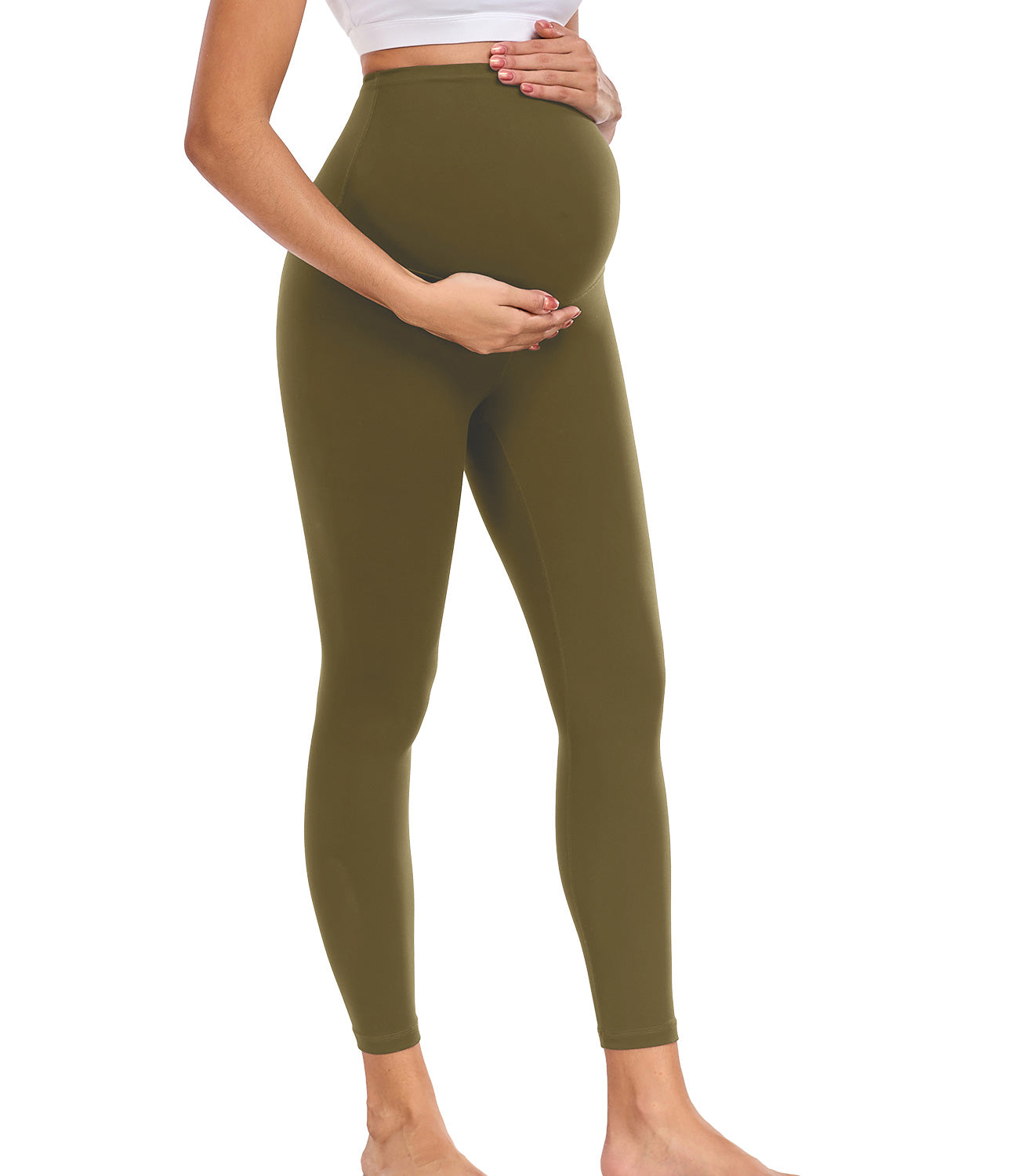 wirarpa Women's Maternity Leggings Over The Belly Pregnancy Yoga Pants Buttery Workout Activewear 25"