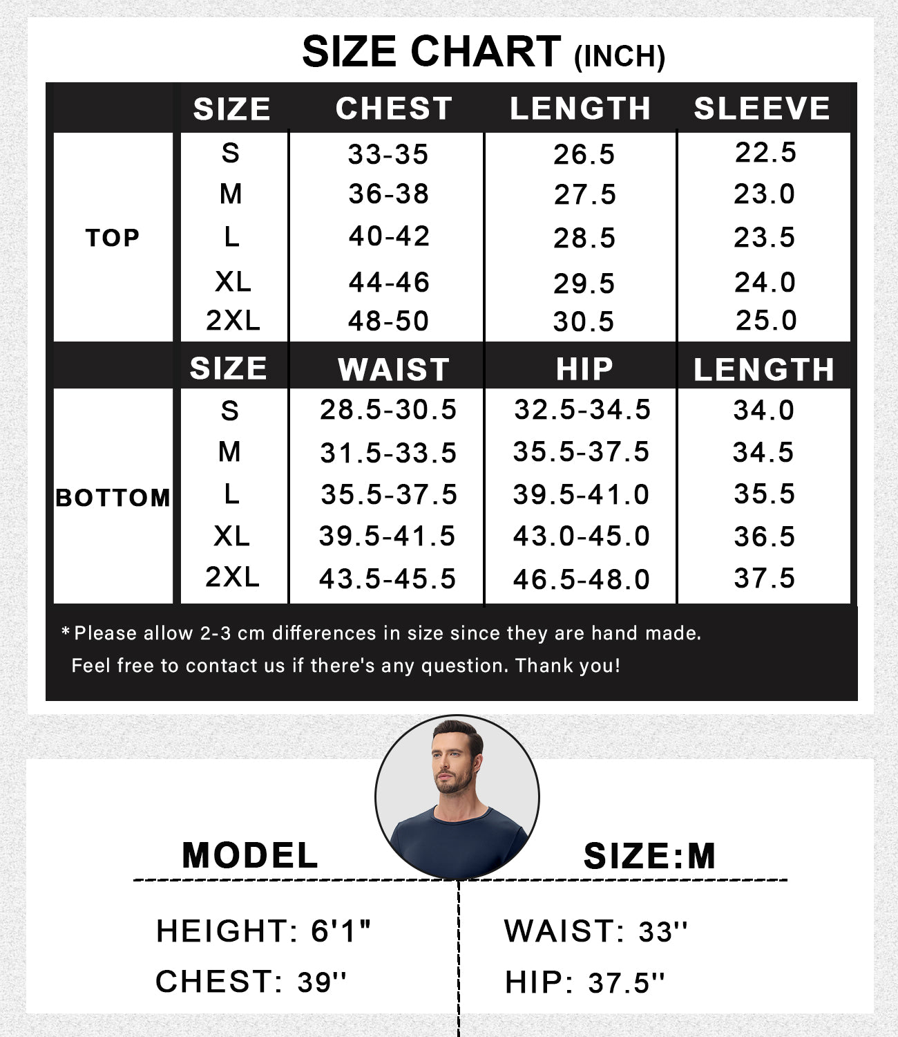wirarpa Men's Cotton Base Layer Thermal Underwear Long Johns Long Sleeve Top and Bottom Set