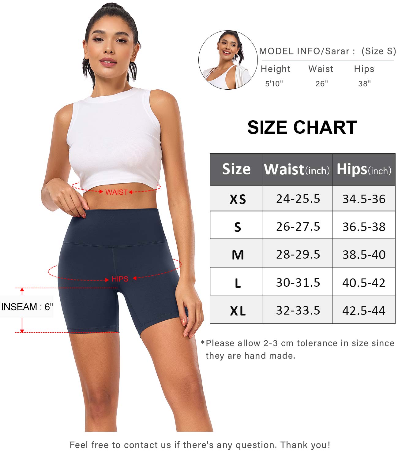 wirarpa Women's Biker Shorts High Waisted Soft Workout Running Yoga Spandex Shorts 6 Inches