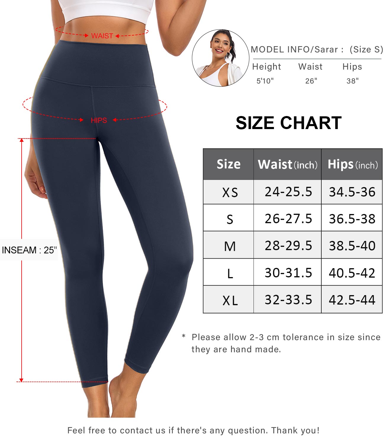 wirarpa Women's Yoga Leggings High Waisted Soft Lounge Legging 25" Running Pilates Yoga Pants for Women