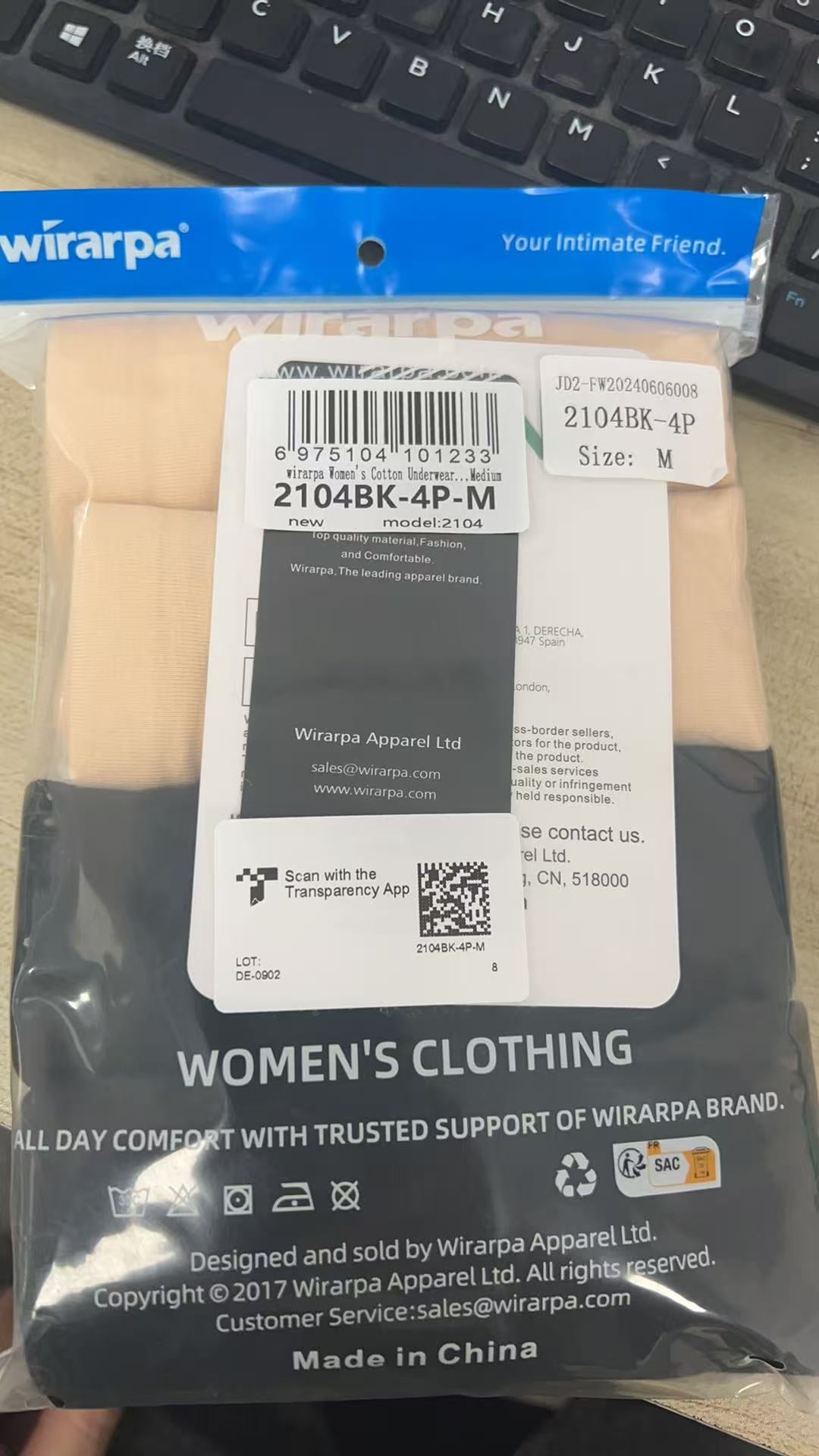 wirarpa Women’s High Waist Full Coverage Cotton Underwear 4 Pack