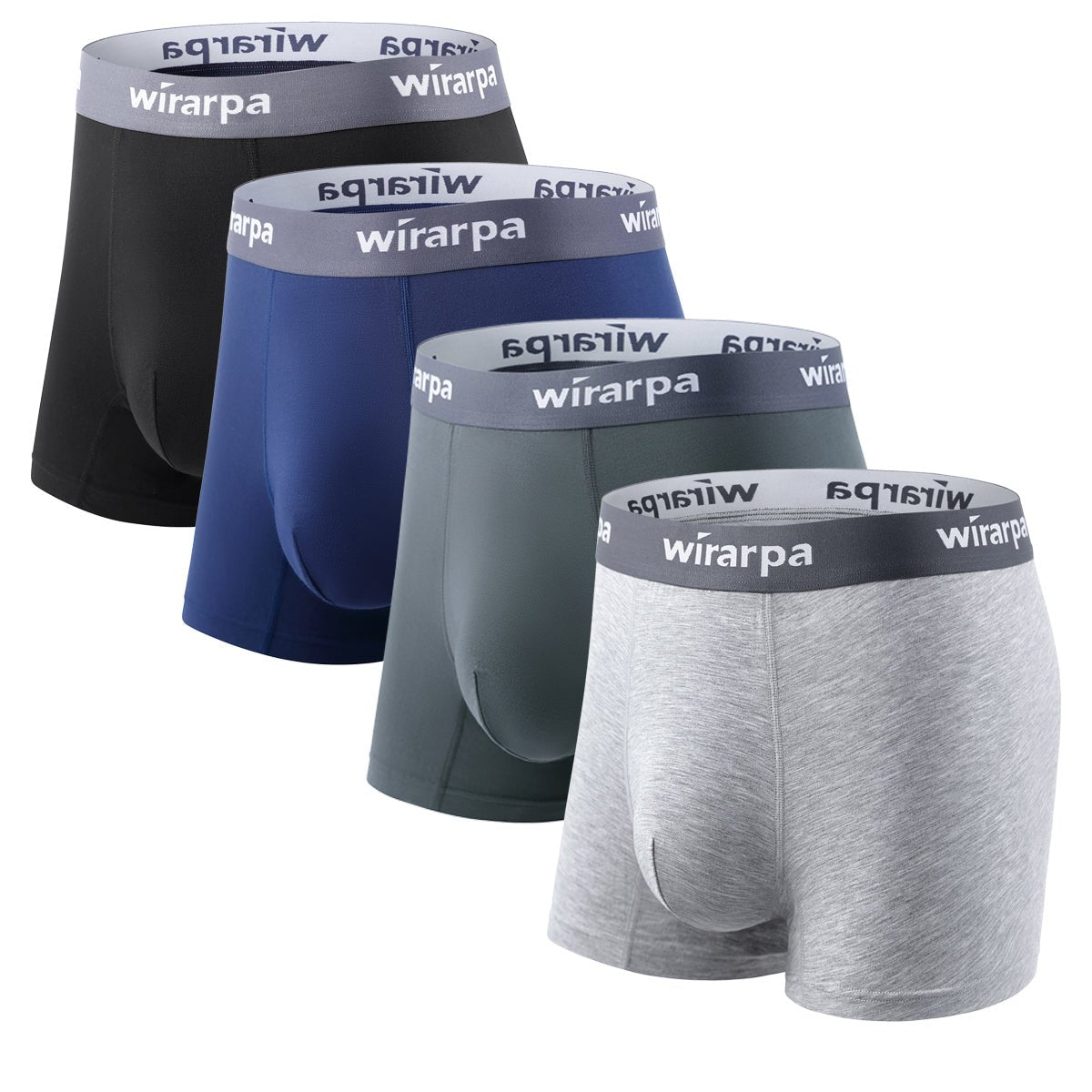 wirarpa Men's Underwear Micro Modal Trunks Soft Microfiber Boxer Briefs 4 Pack - Wirarpa Apparel, Inc.