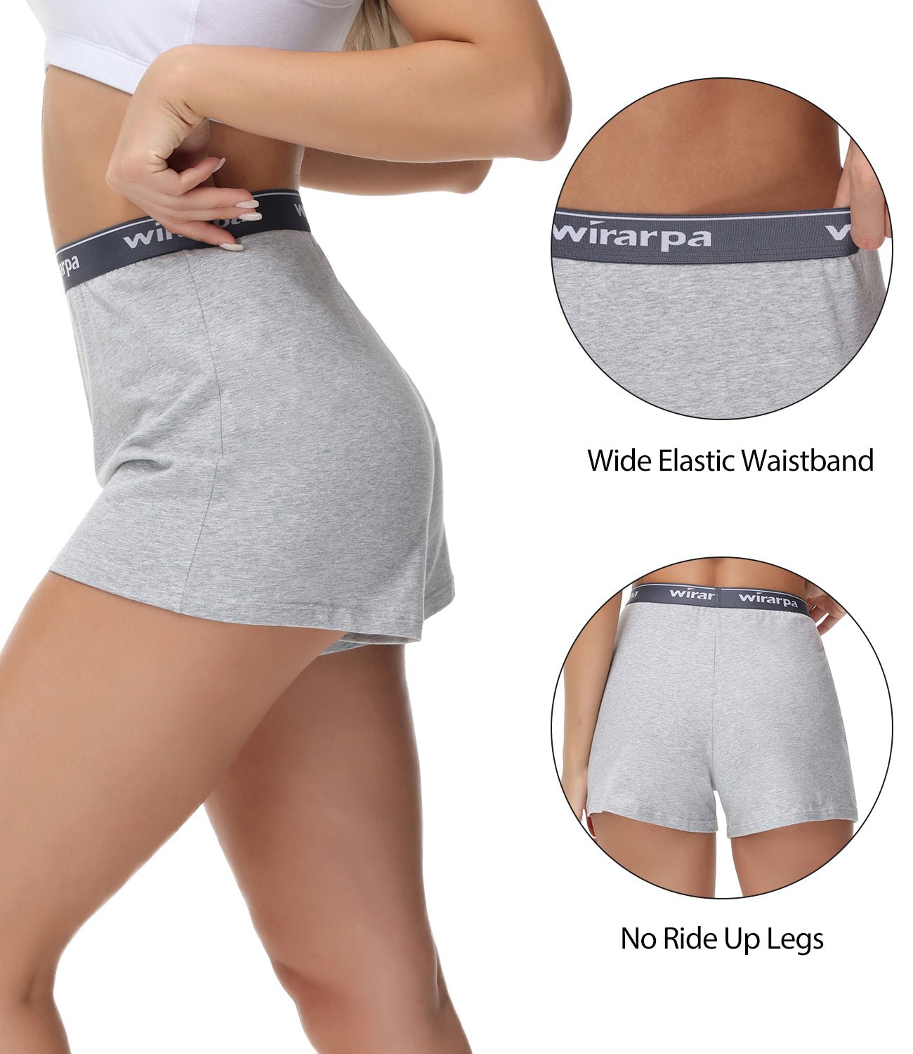 wirarpa Women's Cotton Sleep Shorts Comfywear Lounge Pajama Shorts 3 Pack - Wirarpa Apparel, Inc.