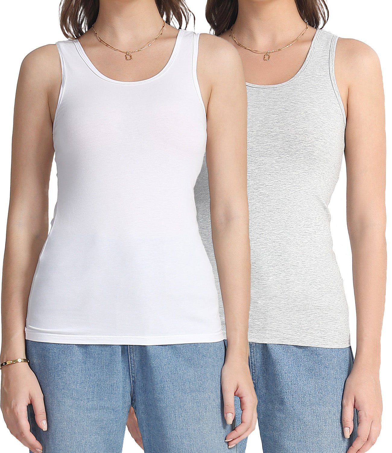 wirarpa Women's Tank Tops Cotton Undershirts Tanks Top Slim - Fit Camis Base Layer 2 - Pack - Wirarpa Apparel, Inc.