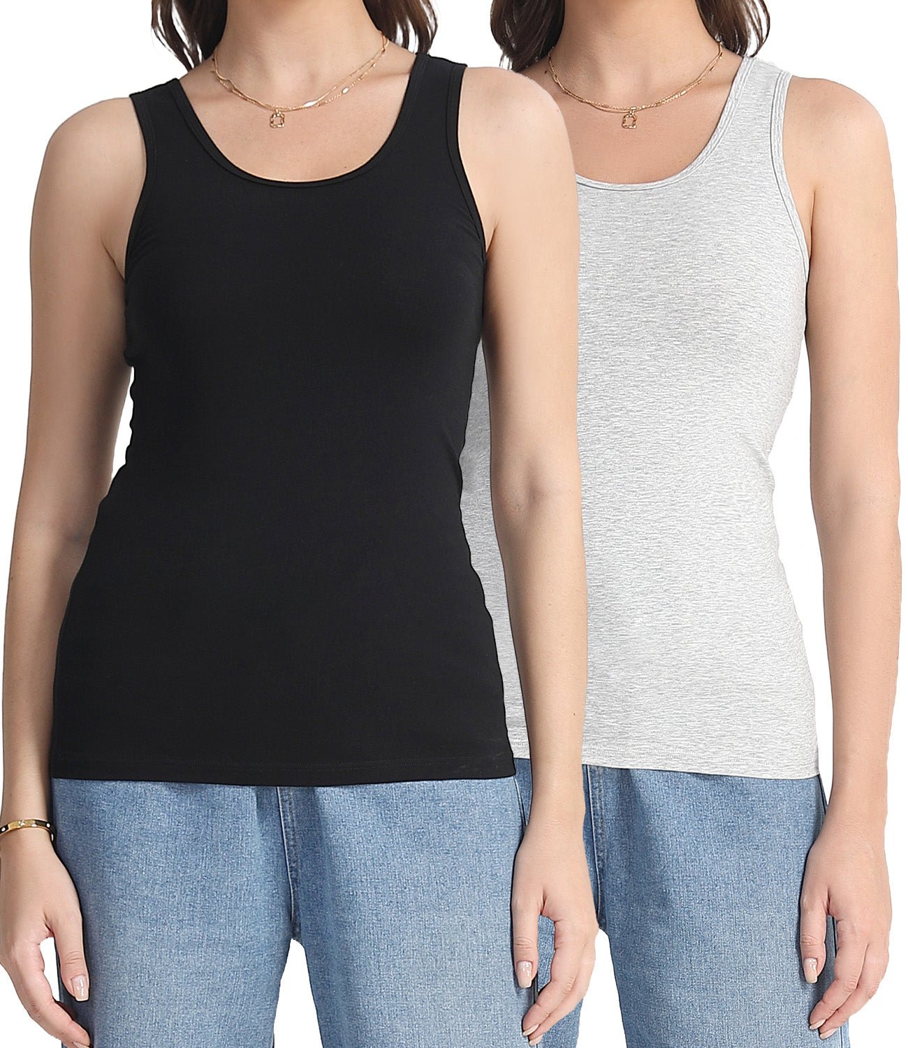 wirarpa Women's Tank Tops Cotton Undershirts Tanks Top Slim - Fit Camis Base Layer 2 - Pack - Wirarpa Apparel, Inc.