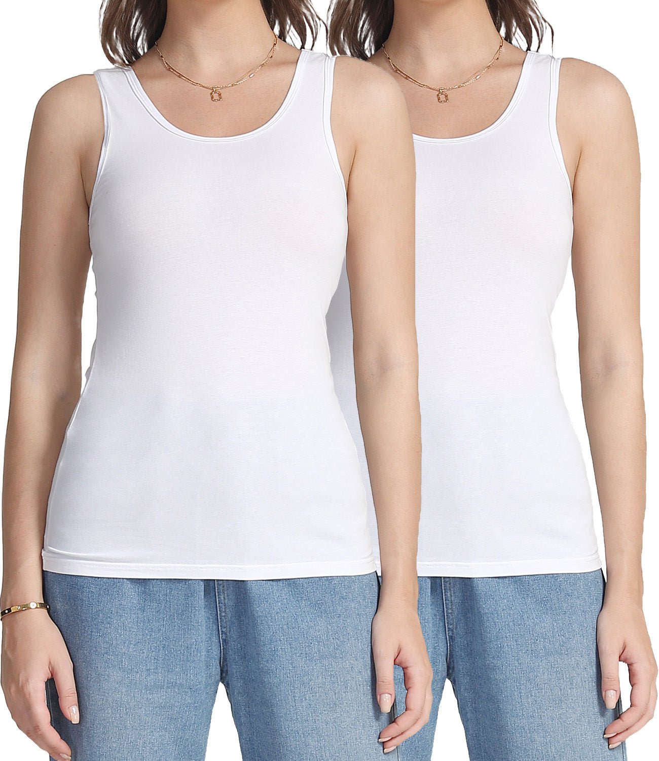 wirarpa Women's Tank Tops Cotton Undershirts Tanks Top Slim - Fit Camis Base Layer 2 - Pack - Wirarpa Apparel, Inc.