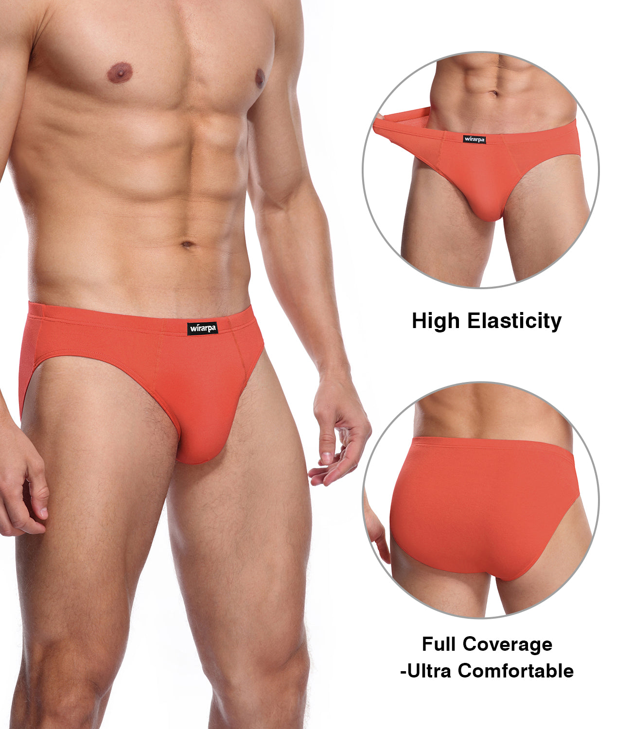 Buy wirarpa Men's Underwear Briefs 100% Cotton 4 Pack Gents