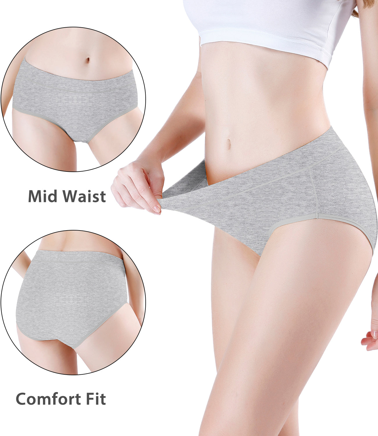 Plain Women''s Panties Stretch Cotton Boxer Briefs Underwear at Rs